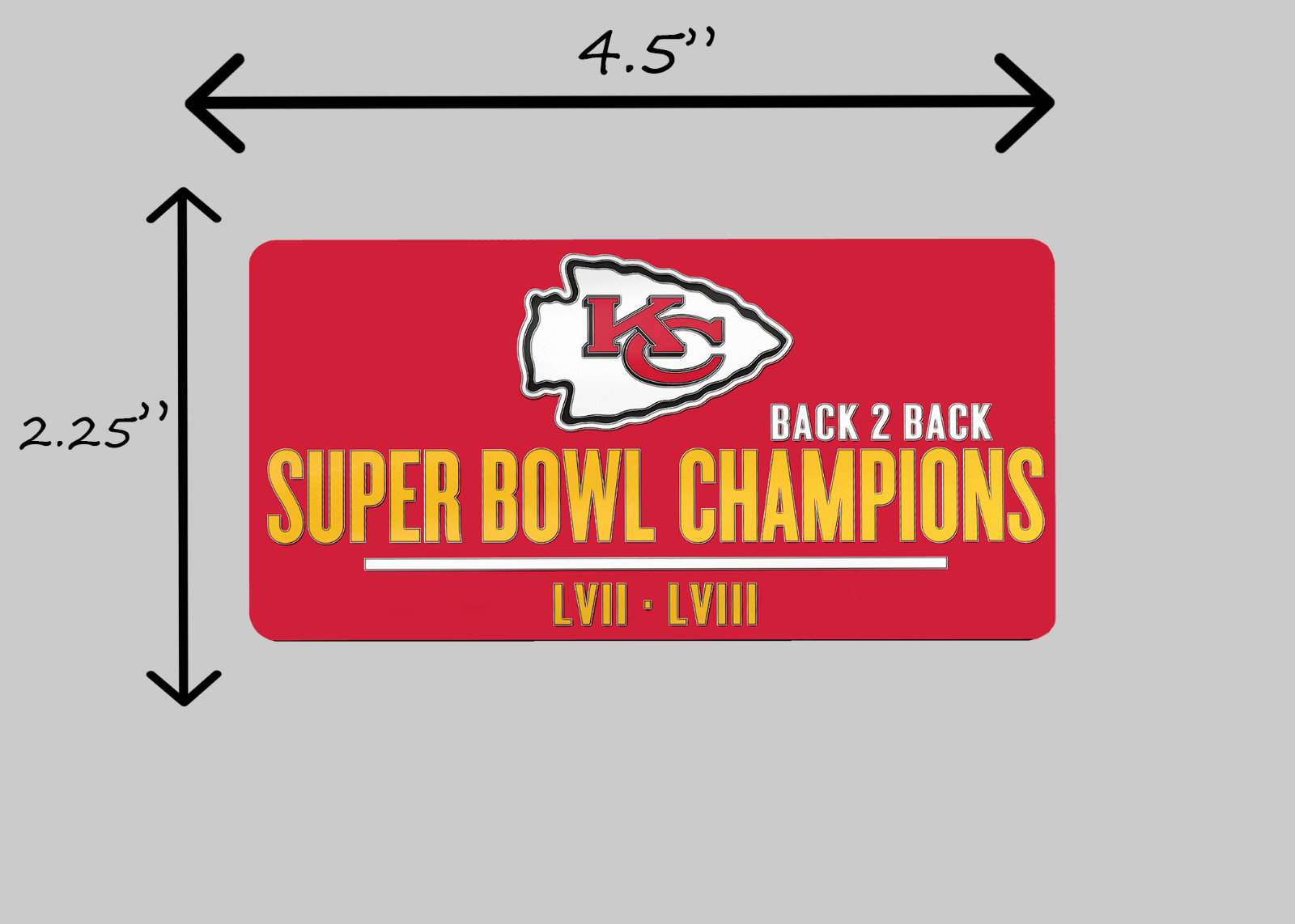 Super Bowl LVIII Champions Kansas City Chiefs Vinyl Sticker KC004