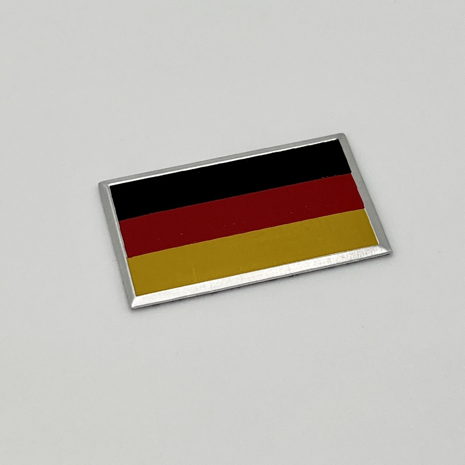 Germany Flag Car Emblem Badge Decal Deutschland Sticker 1″x 1.5″ Aluminum NEW