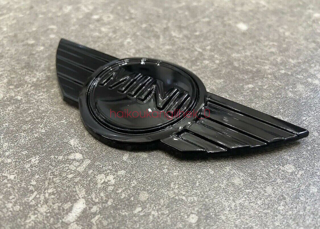 1 X GLOSS BLACK 🇬🇧MINI🇬🇧R50 R53 R55 R56 R57 METAL BONNET OR BOOT BADGE