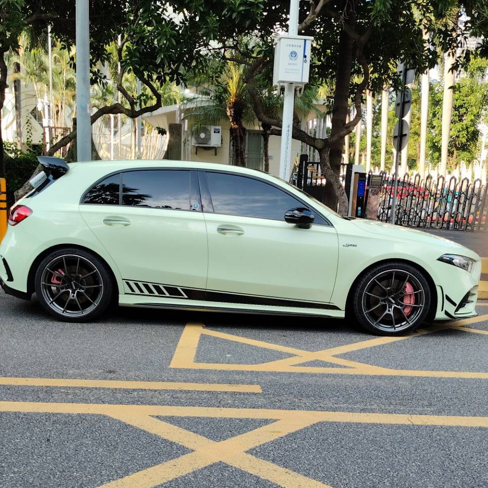 Car Stickers Rcing Stripes Flags for A35 Vinyl Lower door Panel Decals ZC1685