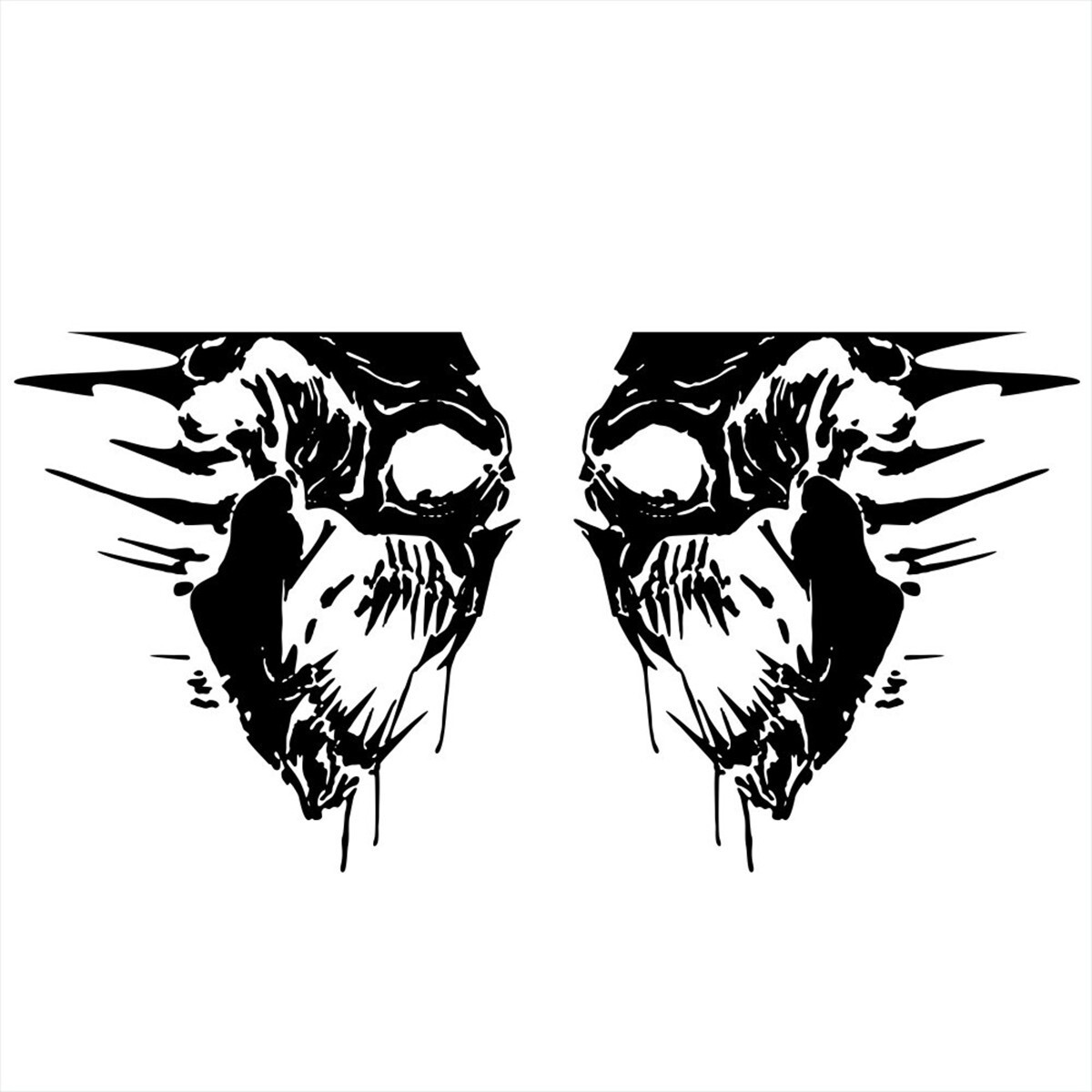 Skull Graphic Bed Tailgate Pattern Sticker Decals Body Trunk Decoration For Car