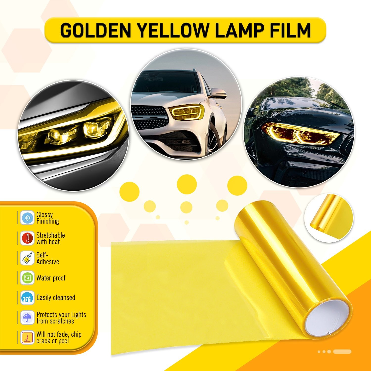 NEW 8 Colors For Car and motorcycle Headlight Tail Lights Fog Lights Vinyl Film