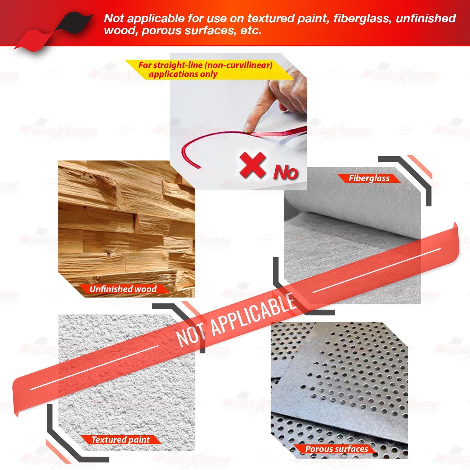 3M RED REFLECTIVE Durable DIY Self-Adhesive Roll Vinyl Tape Stickers 3/8″ to 2″