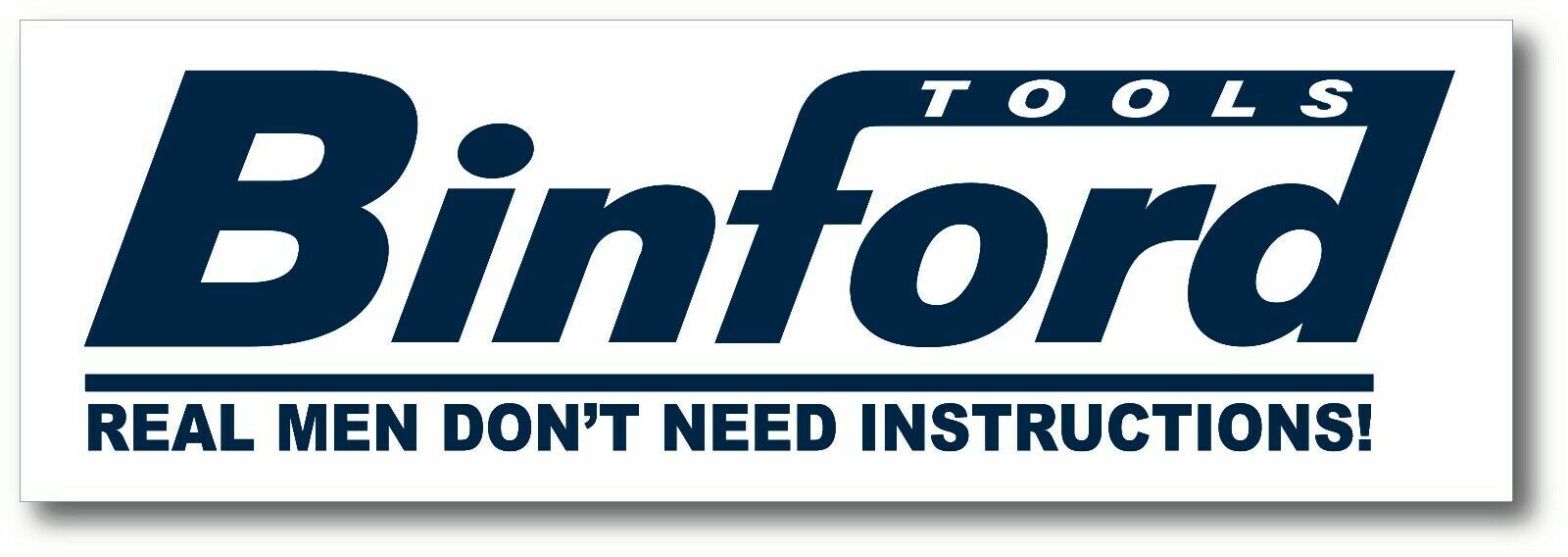 18″ x 6″ BINFORD TOOLS Blue Tool Box or Car Decal Sticker High Quality Man Cave