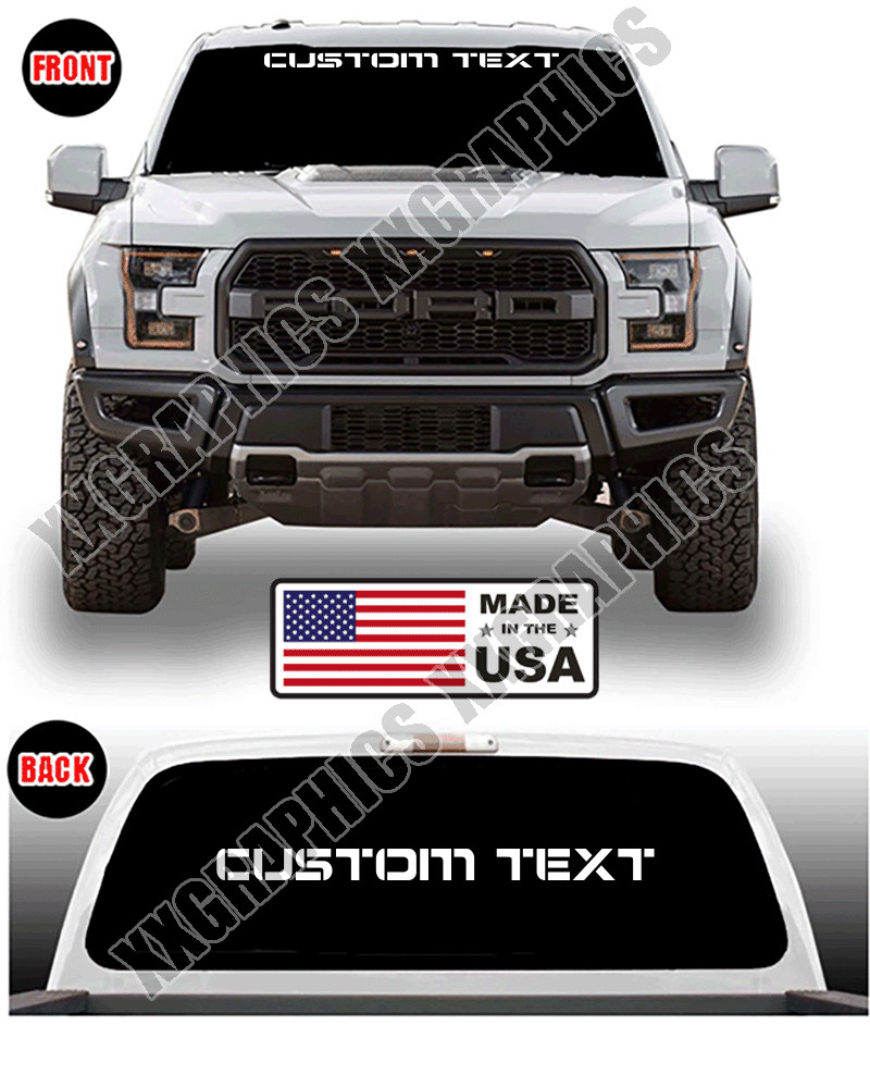 Custom Text Personalized 40″ Decal Sticker Windshield JDM OBS Diesel Turbo D