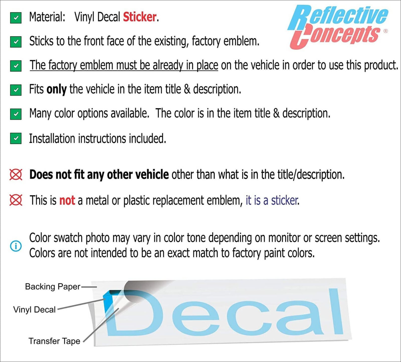 Ram Air Hood Decals (set of 2)