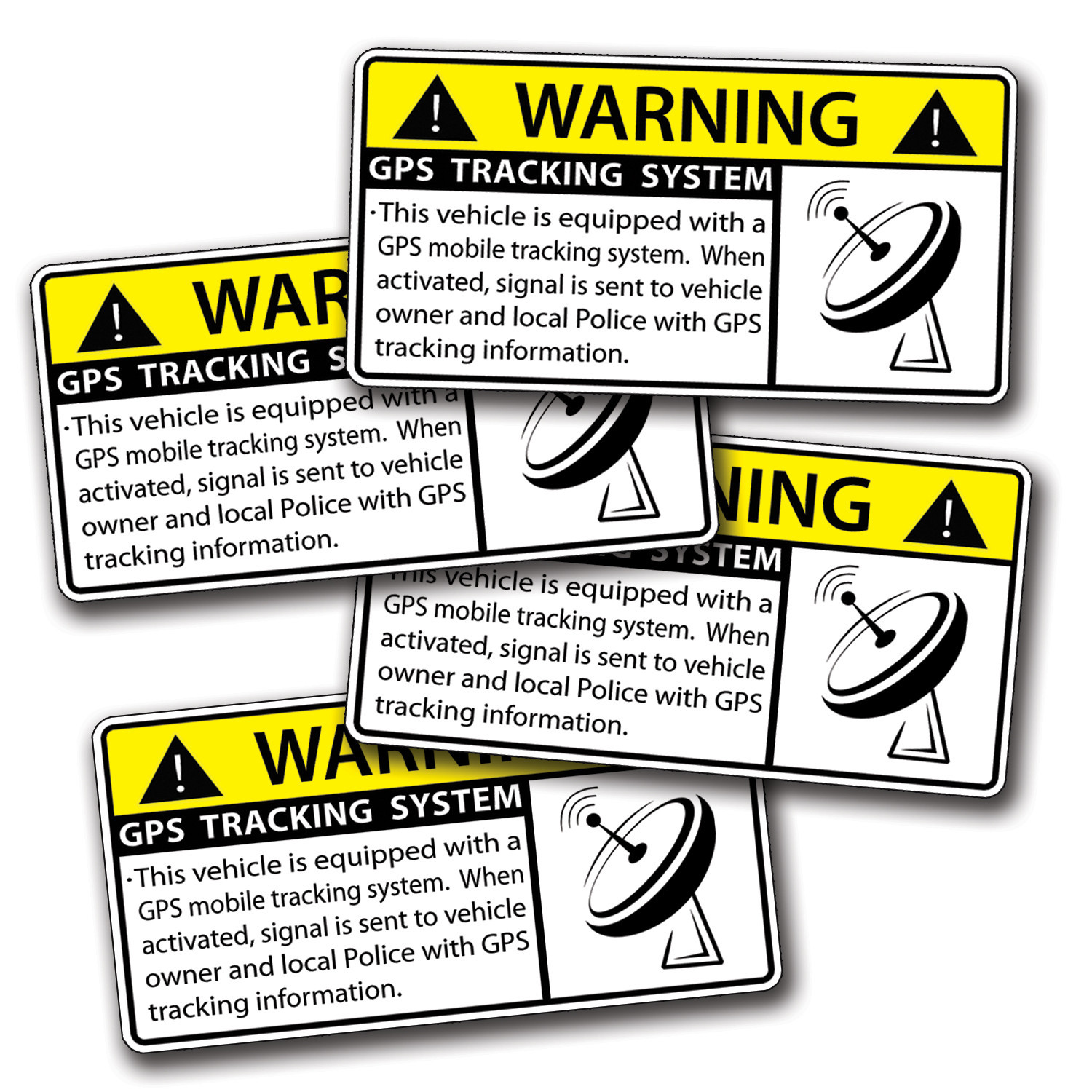 MINI GPS Sticker Anti Theft Vehicle Security Warning Alarm Safety Window Decal