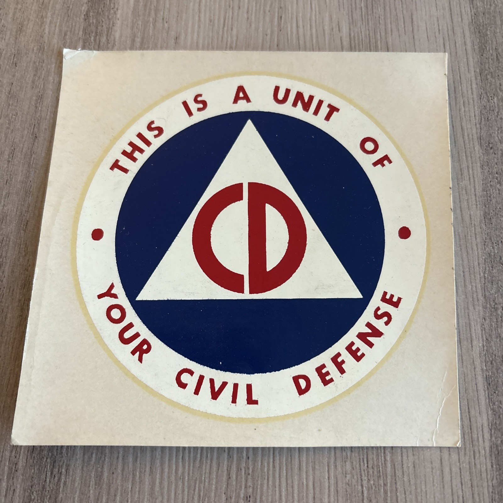 Civil Defense Unit Decal Tool ID 6″ Like Original Vinyl Reproduction