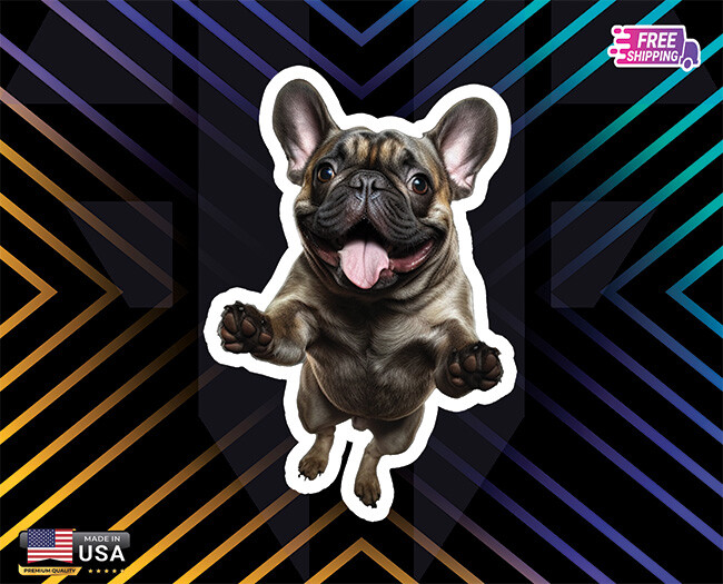 FRENCH BULLDOG FRENCHIE DOG PUPPY STICKER, DECAL, 5YR VINYL, FREE GIFT CAR