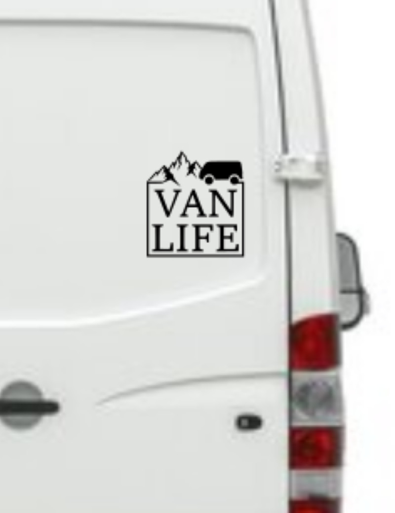 Van Life Decal for Vans Cars and Trucks. 7×7″