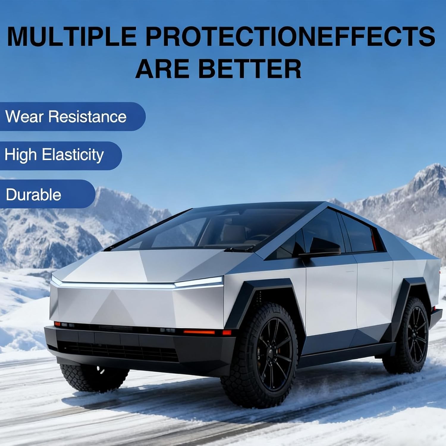 Cybertruck PreCut Paint Protection PET Vinyl Wrap Color Change Armored Green