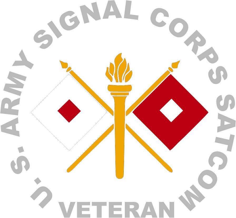 U S Army Signal Corps SATCOM Vet 3 Mil Vinyl Sticker for a Car or Truck Window