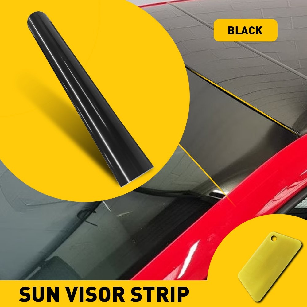 Sun Visor Strip Windshield Banner black Vinyl Long Lasting Premium