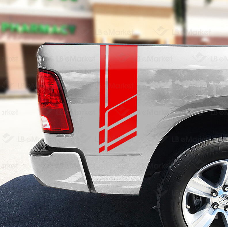 X2 Decals Truck Stickers Vinyl bedside 2P Graphic 1500 4X4 Decal q