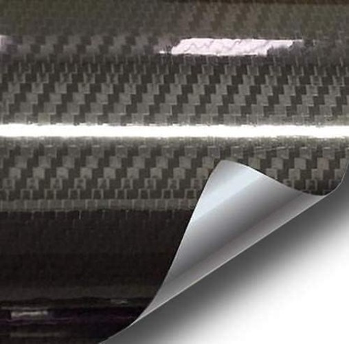 Durable Black Carbon Fiber Vinyl Wrap – Scratch & Grime Resistant 1.49ft x 5ft