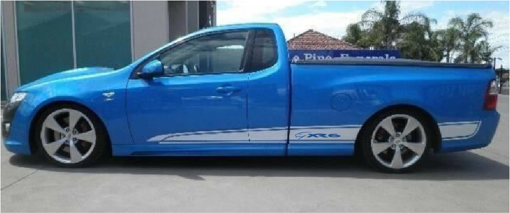 Fits Ford XR6 Ute Side Stripe Decals Premium Vinyl Graphics Both Sides