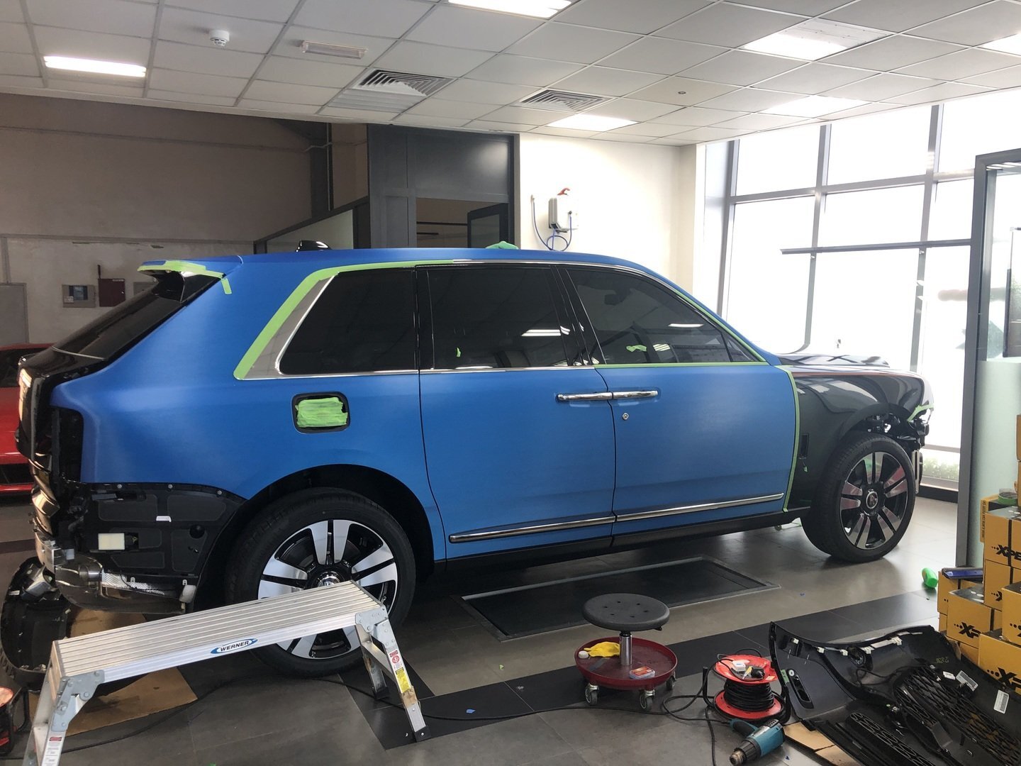 VVivid Xpo Metallic Blue Brushed Steel Vinyl Wrap Film | V164