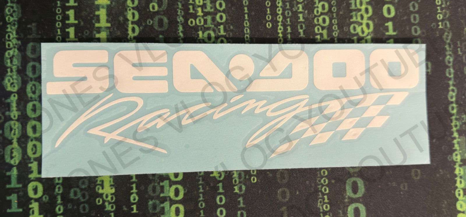Seadoo Racing BRP Pwc Watercraft window DECAL/STICKER 8” White