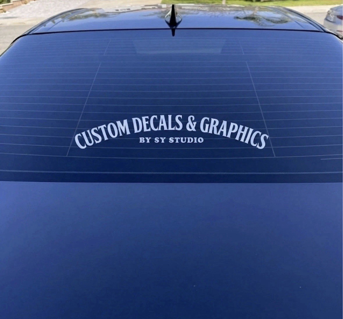 Customized Vinyl Decal Arch White 30”