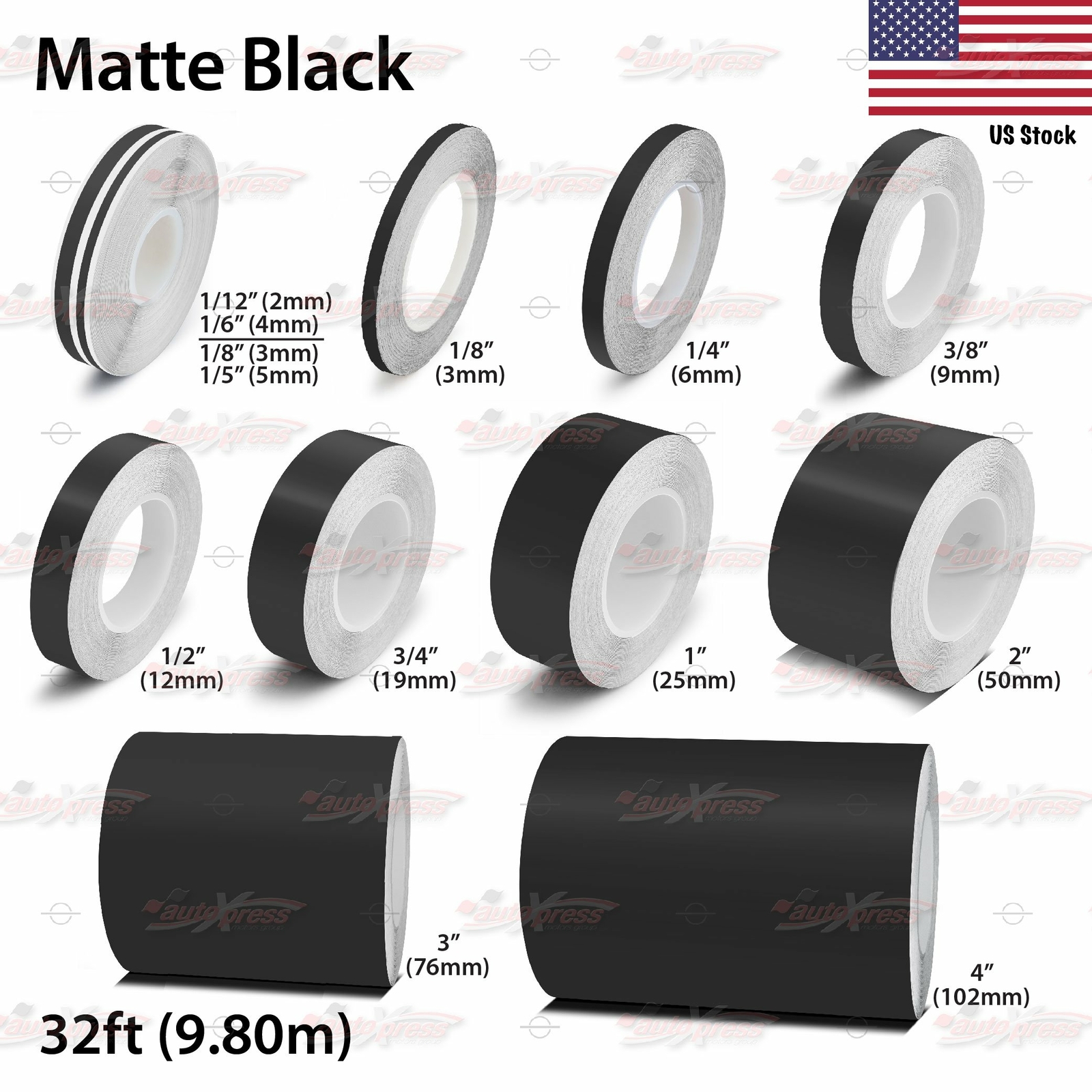 MATTE BLACK Roll Vinyl Pinstriping Pin Stripe Car Motorcycle Tape Decal Stickers