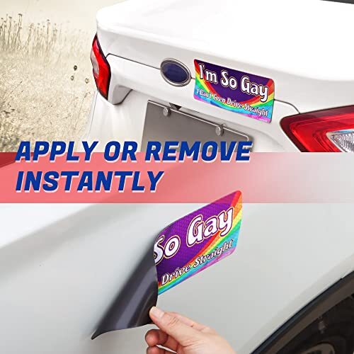 Im so Gay I Cant Even Drive Straight -Reflective Car Auto Bumper Magnet -Hilario