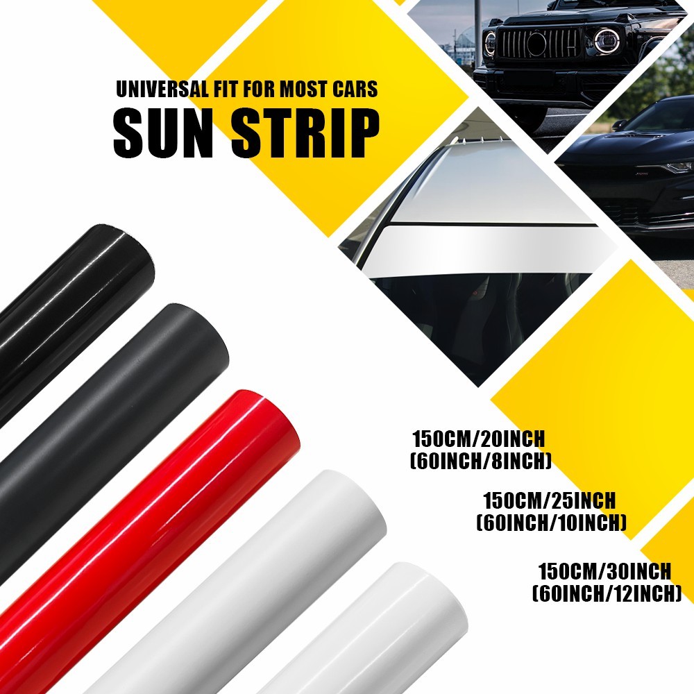 Sun Visor Strip Windshield Banner Vinyl Long Lasting Premium Blank Decal 150cm