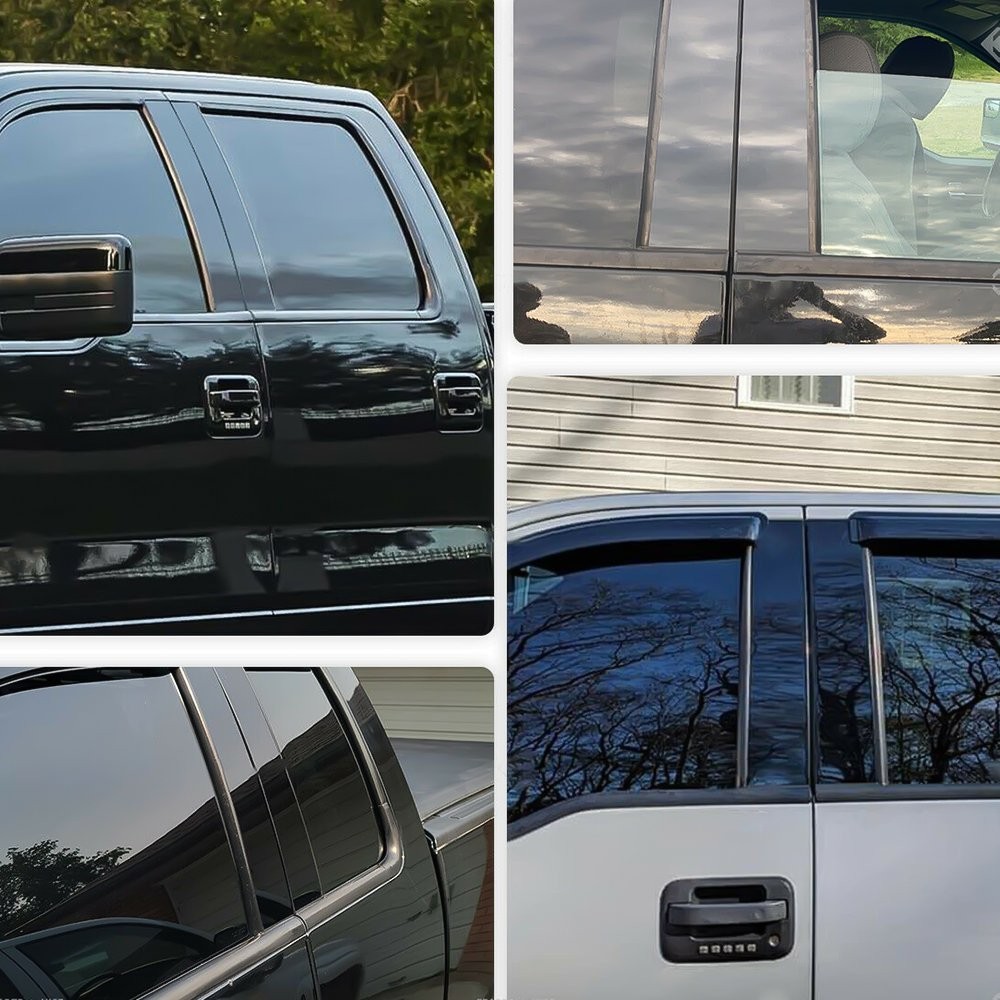 4/8x Pillar Posts For 2004-2014 Ford F150 Chrome Extended Crew Cab Window Trim J