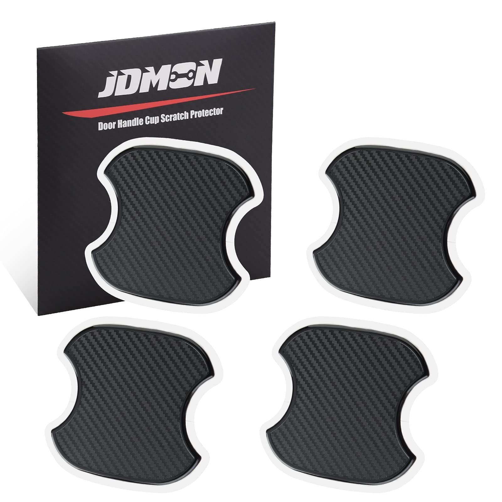 Universal Car Door Handle Scratch Protector – 4PCS TPU Carbon Fiber Stickers, 3D