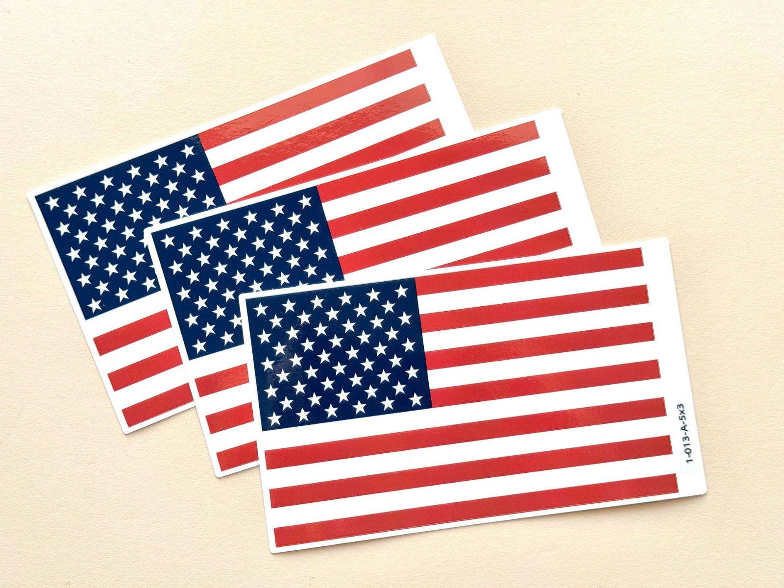 American Flag with Colored Stripe Car Sticker Decal Emblem 5 x 3 inch