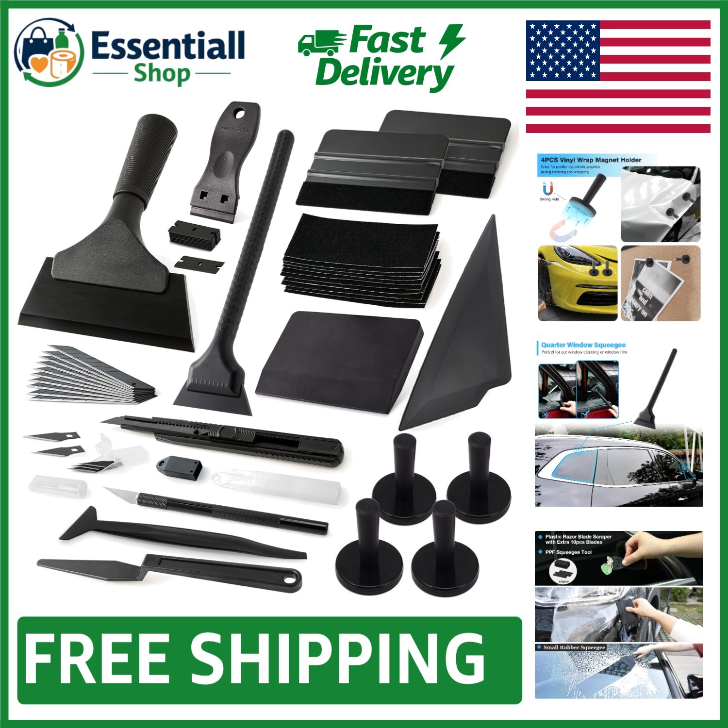 Versatile Vinyl Wrap Kit with Professional Tools for Tinting Cars Effortlessly