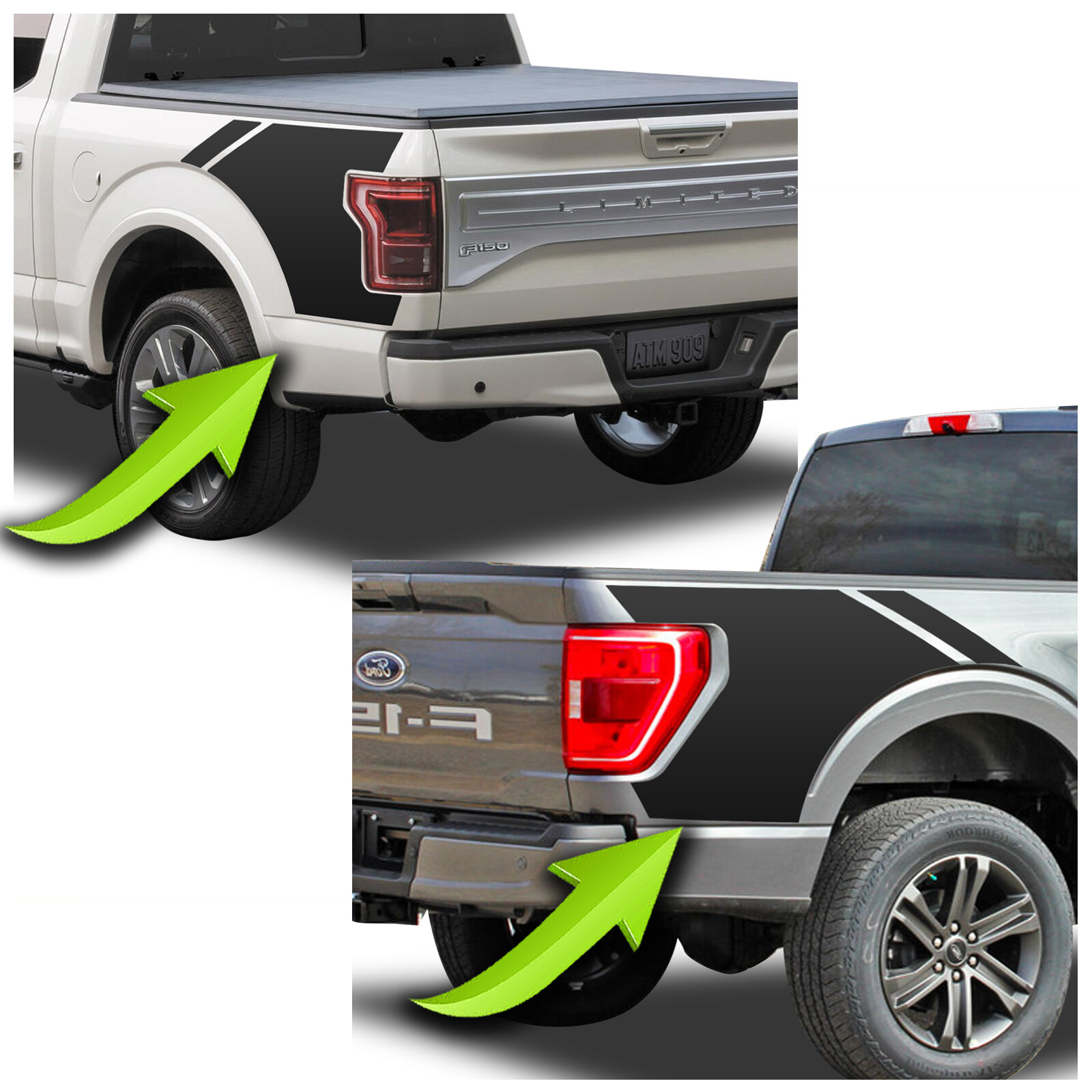 Bed Side Racing Stripes Graphics – FITS 2015-2020 2021 and up Ford F150 F-150