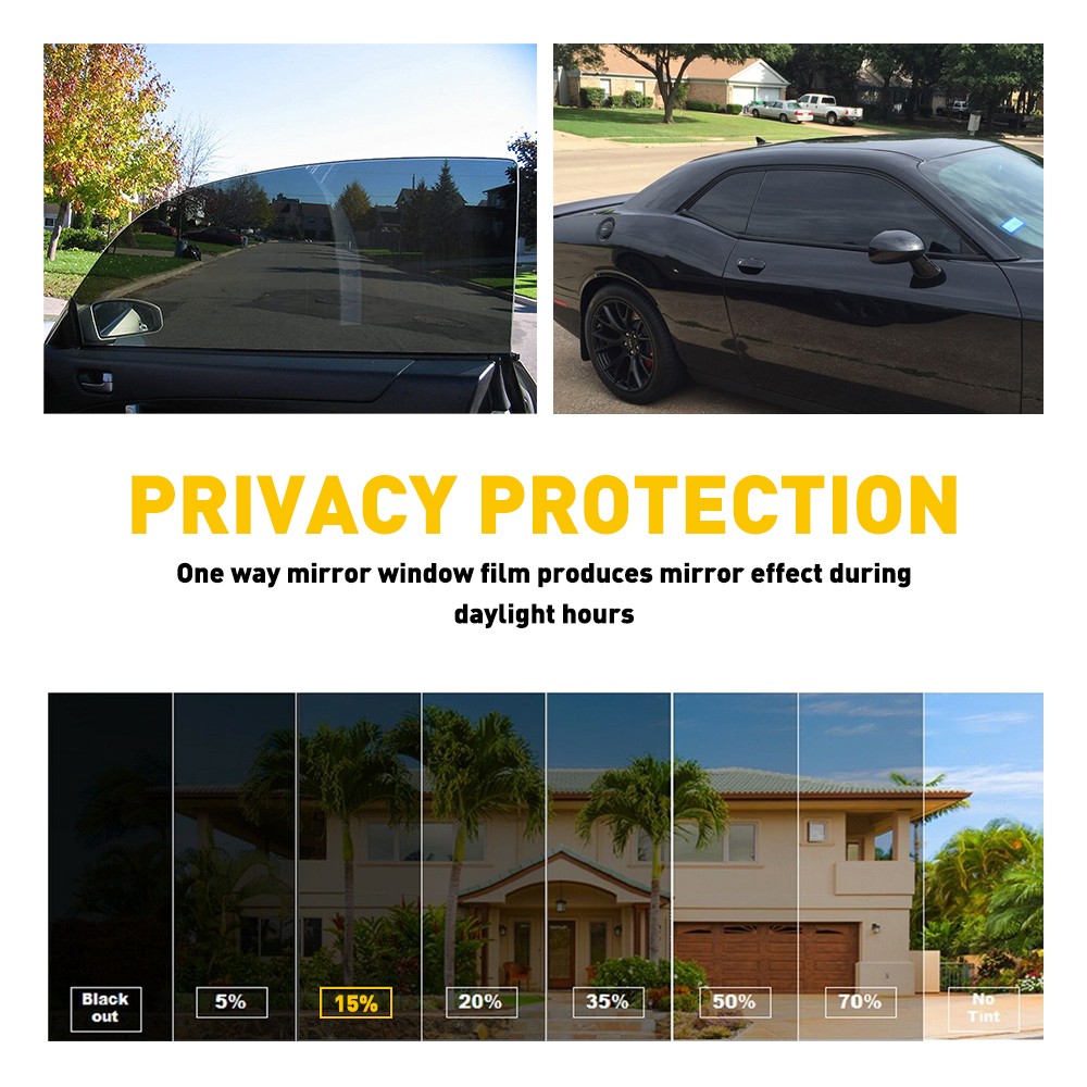 1-10 Uncut Roll Window Tint Film 15% VLT 20″ x 10′ ft Feet Car Home Office Glass