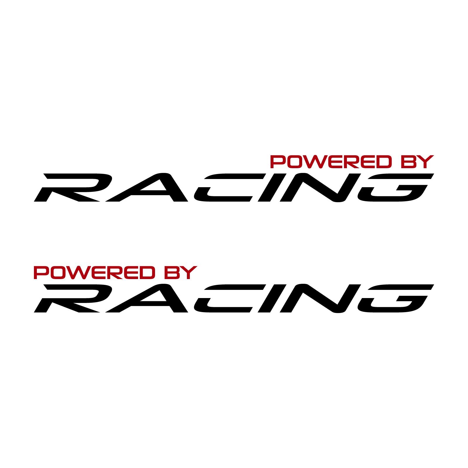Pair Powered By RACING Decal Sticker for Car Truck Racing Performance Die Cut
