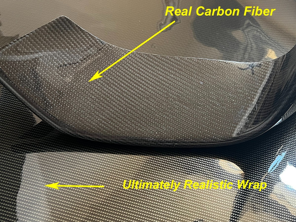 660″x60″ Ultra Gloss PET Liner 9D Black Carbon Fiber Car Vinyl Wrap 55FTX5FT
