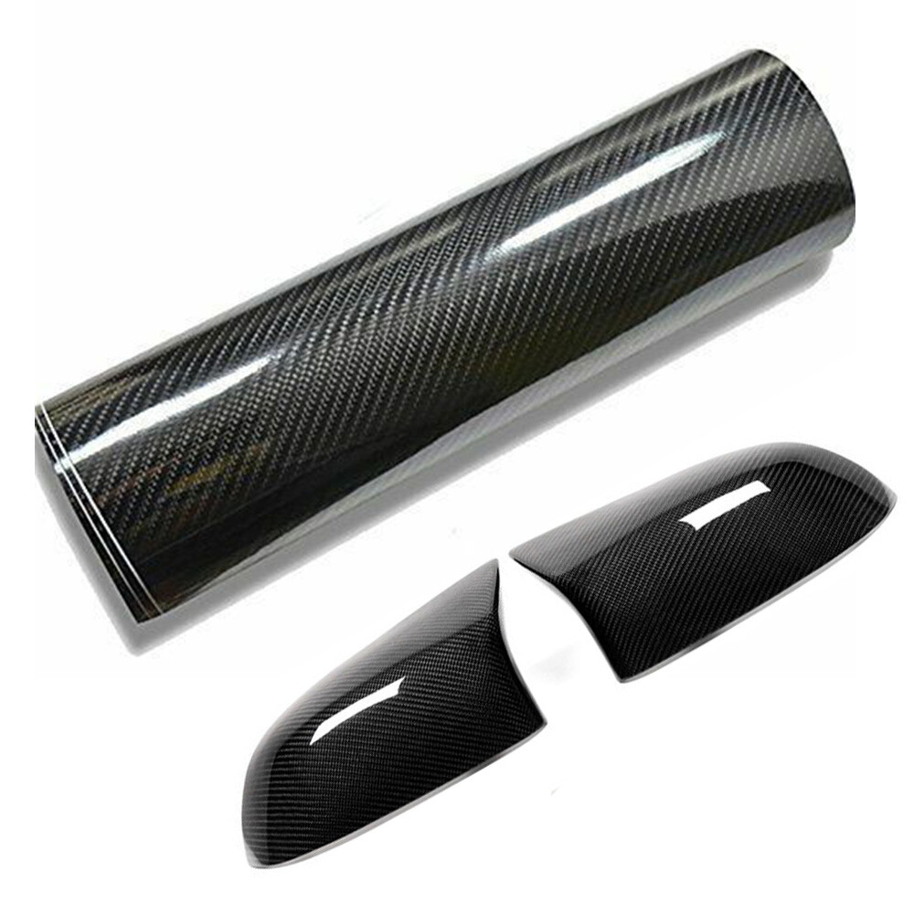 Black Carbon Fiber 12×60 inches 5Years Car Wrap Vinyl Roll with Air Release