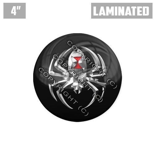 1 Custom Thick Laminated Glossy 4″ 3M Premium Decal Sticker SILVER WIDOW SPIDER