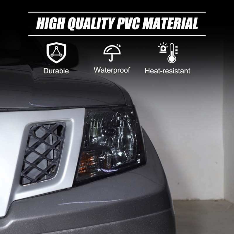 Black Headlight Sticker Film Precut Headlamp Tint For Nissan Frontier 2009-2017