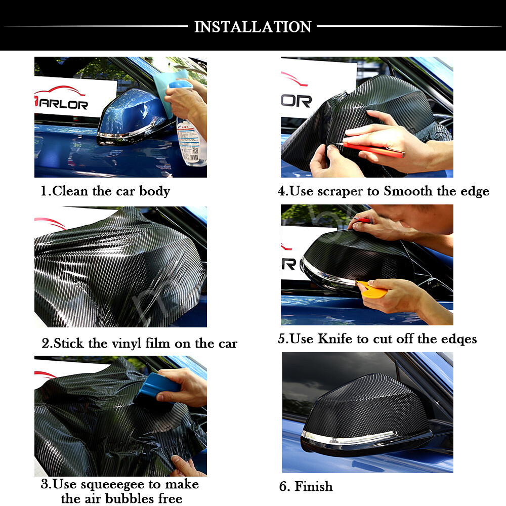 5D Carbon Fiber Texture Sheet Car Auto Interior Trim Vinyl Film Wrap Sticker 2x