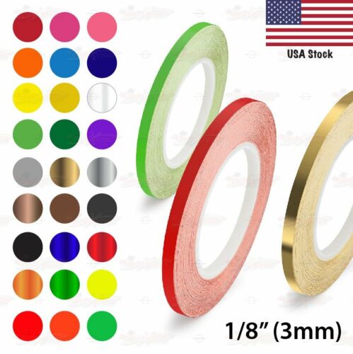 1/8″ Roll PIN STRIPE Car Model Motorcycle Decal Line TAPE Vinyl Stickers 3mm