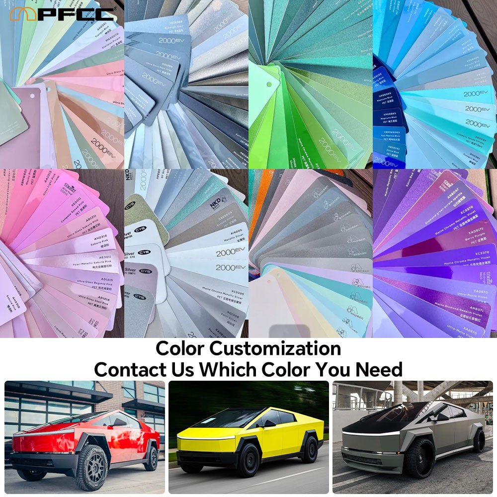 Cybertruck DIY PPF Paint Protection Film Wrap Color Change Gloss Brooklyn Grey
