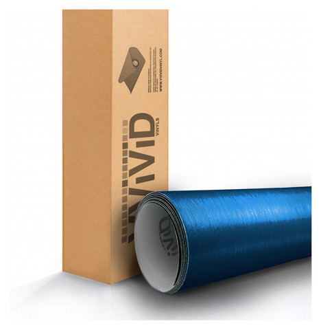 VVivid Xpo Metallic Blue Brushed Steel Vinyl Wrap Film | V164