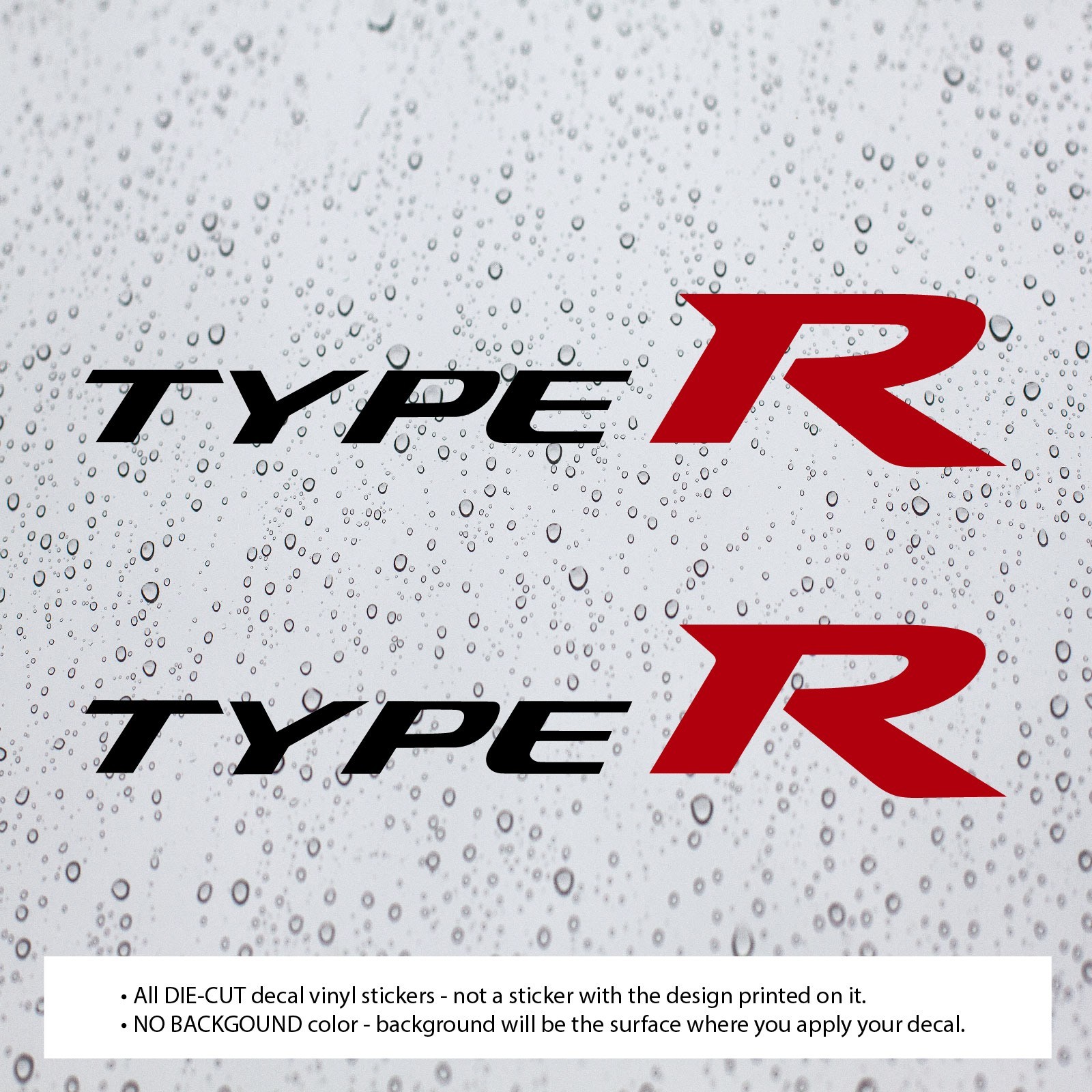(2x) Type R Decal Vinyl Stickers for FD2 FN2 FK2 for Civic JDM Sport Cars
